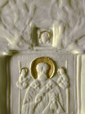 Saint Nicholas, porcelain icon